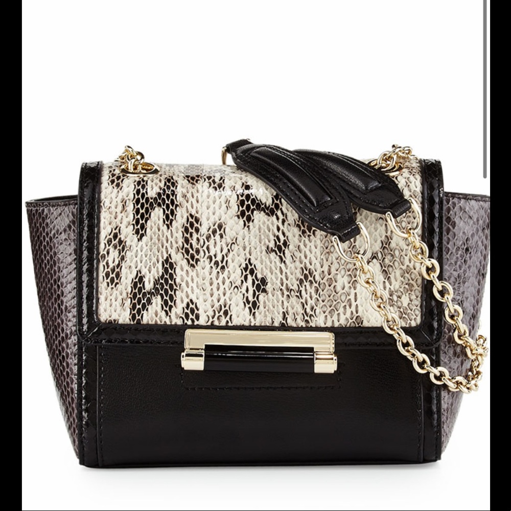 NWT DVF Snake skin mini-clutch